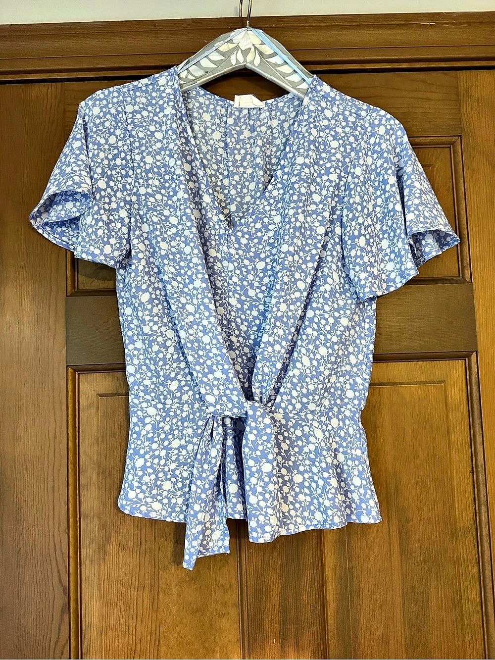 Sienna Sky Floral Tie-Front Blouse